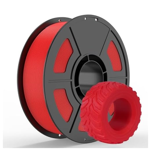 IEMAI TPU 95A 3D Printer Filament 1.75mm, Flexible & Soft Polyurethane, +/- 0.02mm Dimensional Accuracy, 1KG Spool (2.2lbs), Compatible with Most FDM Printers, Red