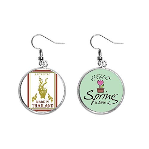 Pendientes de primavera artesanales hechos en Tailandia para paseos y eventos