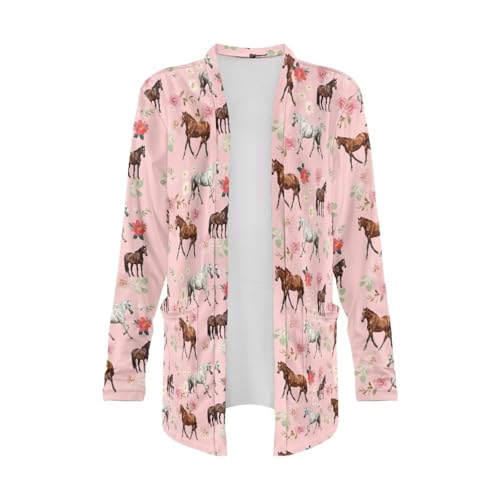 Image of Women's Open Front Cardigan Long Sleeve Loose Sweater Lightweight Soft Cardigan Jackets