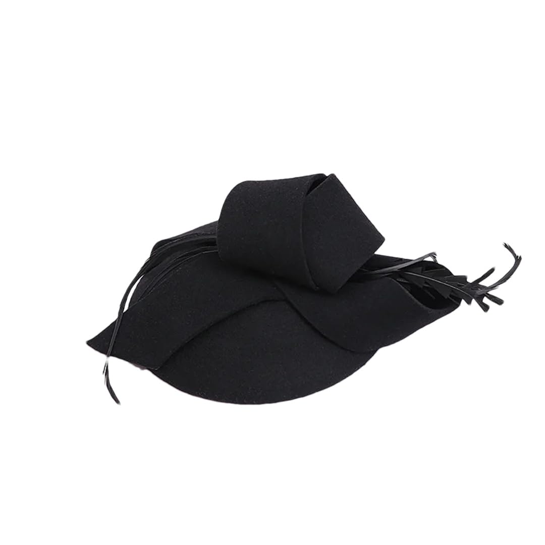 Wvapzxx Lady Fascinator Cappello Irregolare Pillbox Cap Cloche Cappelli Donne Feltro Beret Partito Formale Fedora Chiesa Cappello di Lana