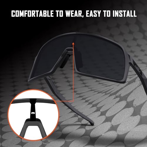 Image of Replacement Wicket for Oakley Sutro OO9406 /Sutro Asian Fit OO9406A /Sutro S OO9462 Sunglass - Black+Golden