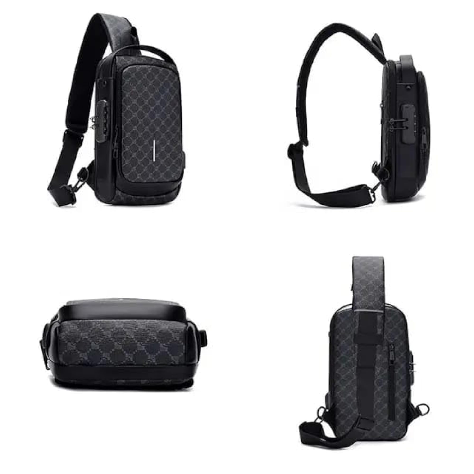 K.B. Traveling Side Bag Sling with Password Lock, Outdoor