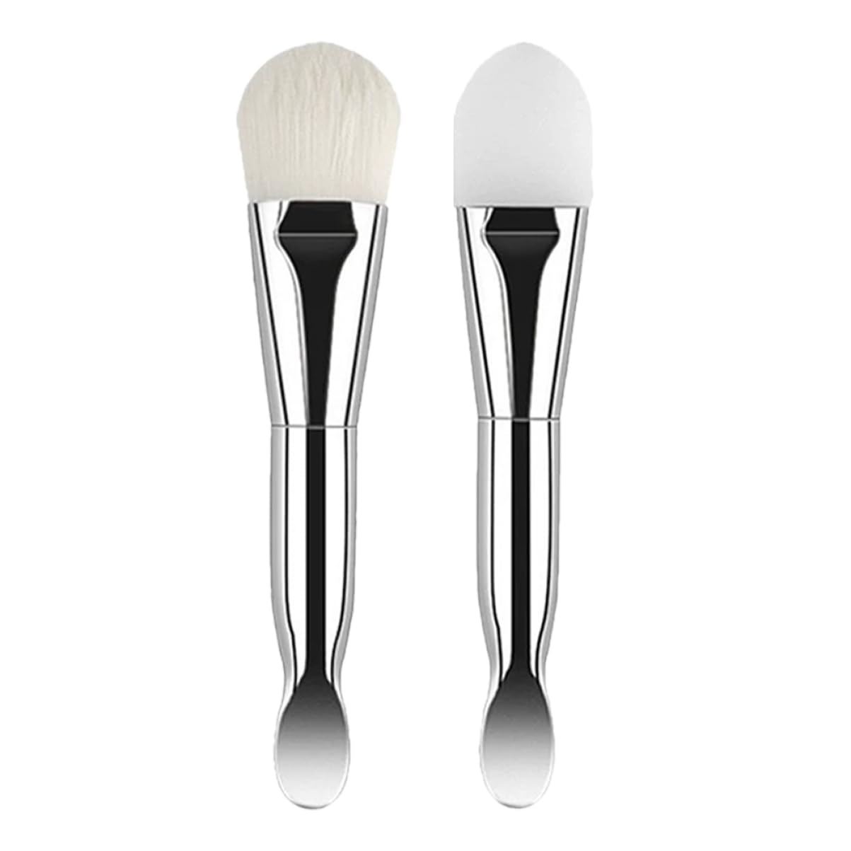 Mikinona Double-ended Beauty Tool Soft Bristle Silicone Mask Brush for Facial Cleansing Application