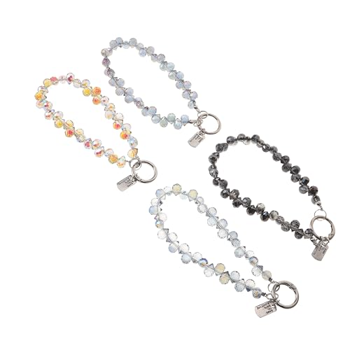 Correas antipérdida para teléfono móvil con cuentas colgantes y pulseras desmontables de colores
