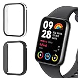 KeeFos Hülle für Xiaomi Mi Band 8 Pro/Smart Band 8 Pro, 9H Festigkeit 360° R&um Schutzhülle Eingebaut Glas, Kratzfest PC Bildschirmschutzfolie für Xiaomi Mi Band 8 Pro/Smart Band 8 Pro (Schwarz+Transparent)