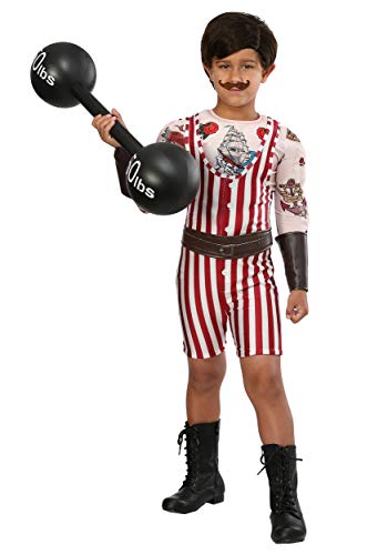 Disfraz completo vintage Strongman para niños miniatura 2