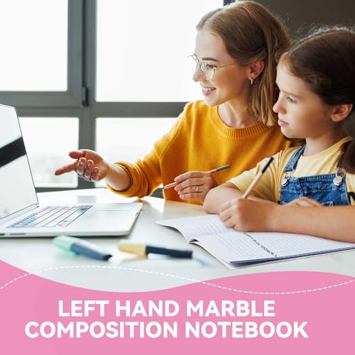 Fini l'encre qui bave : carnet de composition pour gaucher A5 marbre - 4