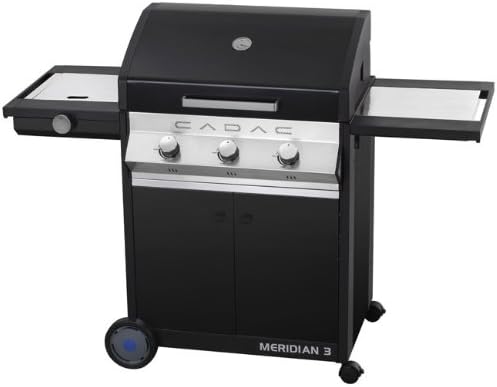 Cadac Meridian 3 Burner With Side Burner - Black
