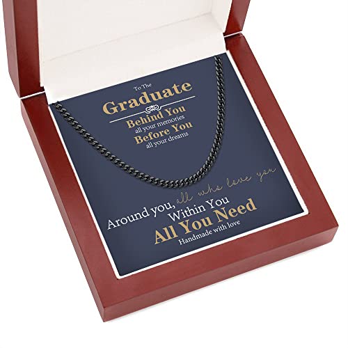 Yesilver Graduation Gifts For Him, Black Cuban Link Chain For Men Class Of 2022 Gifts Chunky Graduation Necklace College Graduation Gifts For Him 2022 High School #TOP6