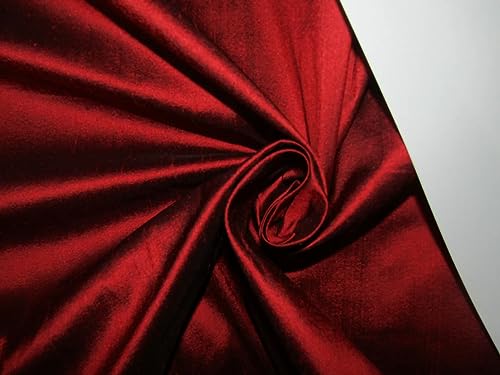 Tissu en soie Dupioni rouge rubis noir DUP63 pour créer des volumes parfaits