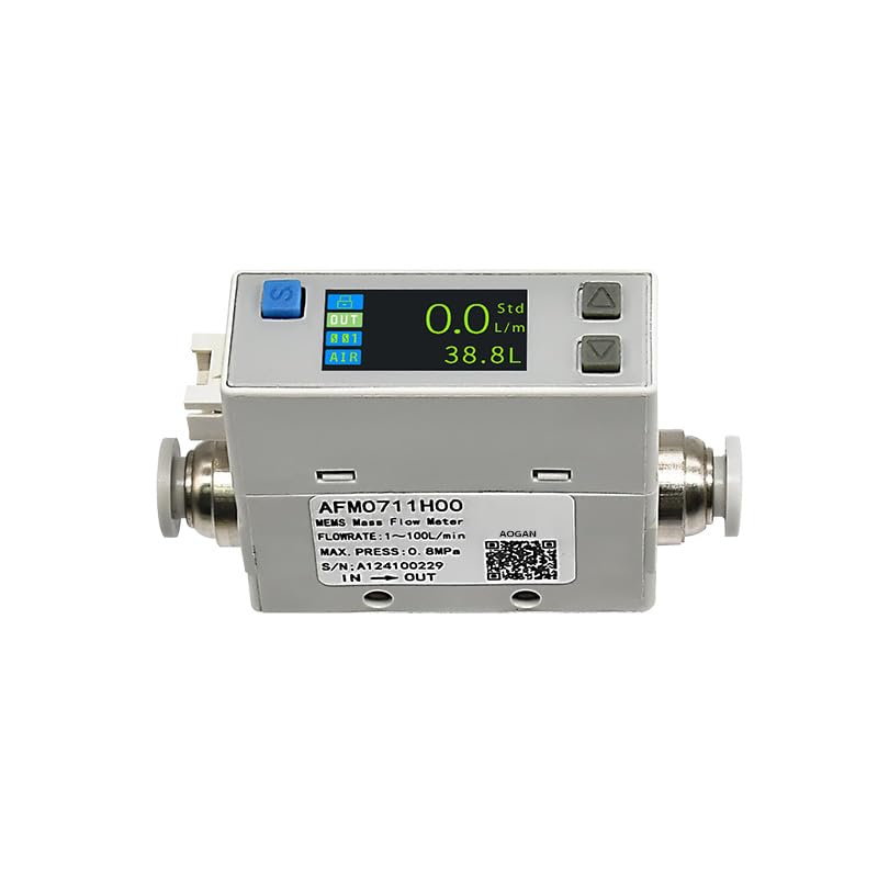 AFM07 Aerothermal Mass Flow Meter Compressed air Nitrogen Oxygen 0.02-200L/min High Accuracy High Stability and Convenient Operation