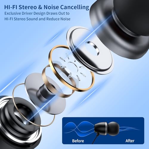 Image of Retractable Neckband Bluetooth Headphones, Noise Cancelling Earbuds with Built-in Mic, 18-24H Playtime Type-C Charging Wireless Sports Earphones for Running Workout Travel Office Call