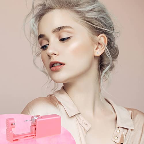 10Pcs Ear Piercing Kit, Evatage Disposable Self Ear Piercing Gun Kit, Nose Piercing Tools With Crystal Stud Earrings For Home Salon Piercing,Pink #TOP1
