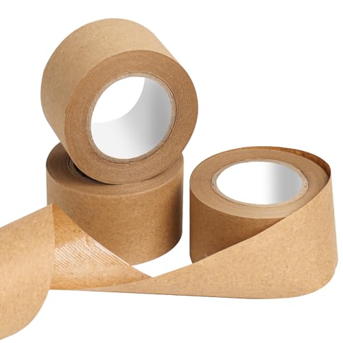 10 Best Water Activated Tapes for Sturdy, Eco-Friendly Packing 7 3 Pack Brown Water Activated Packing Tape