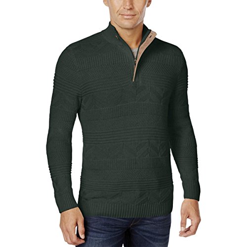 Tasso Elba Mens Knit 1/4 Zip Pullover Sweater