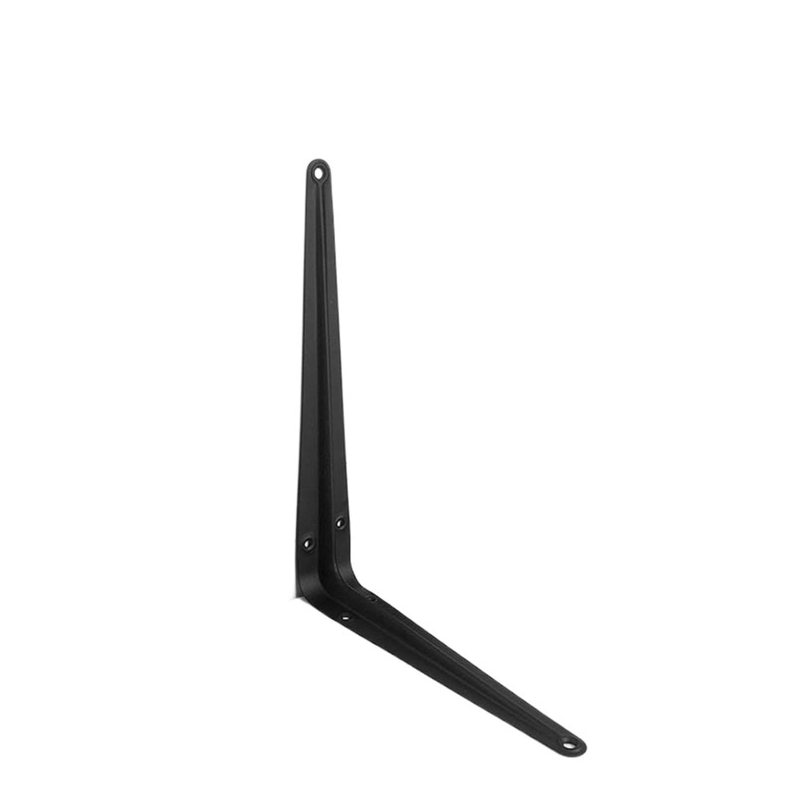 Soportes en L for estante, soporte flotante de 8 pulgadas, acero negro resistente for montaje pared decorativo, ángulo junta con tornillos, 6 uds Para Montaje(6x8inch-10PCS)