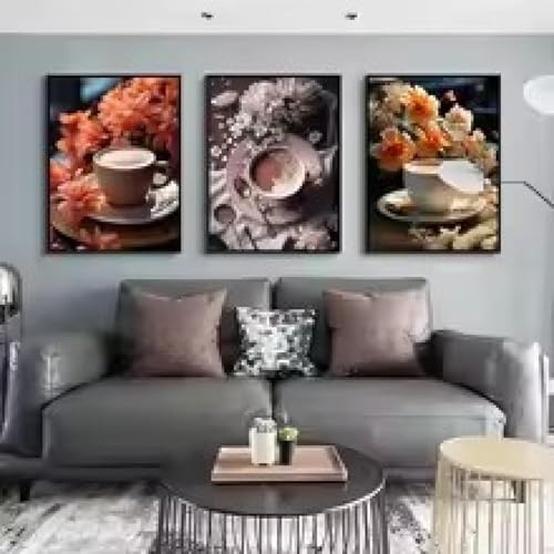 Affiche rétro café noir et blanc pour déco murale cuisine moderne