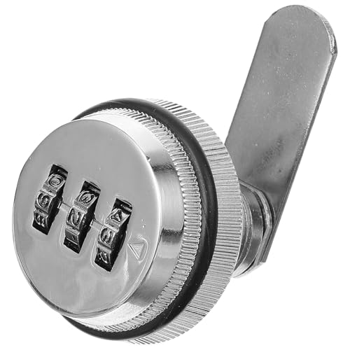 Genérico Cerradura Metálica para Armario y Cajones Combinación Mecánica Tamaño 20Mm Color Plata Cerradura Codificada para Caja Eléctrica y Archivador Seguridad para Muebles y