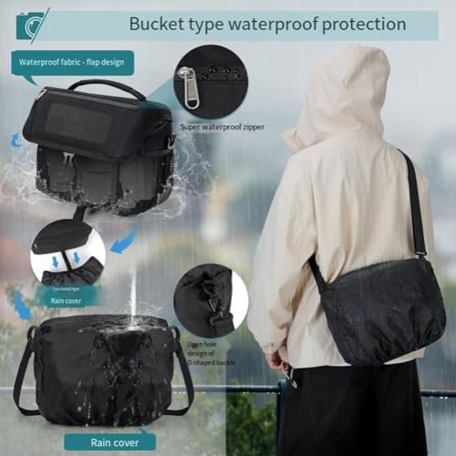 Bolso de hombro para cámara impermeable con compartimento independiente 5