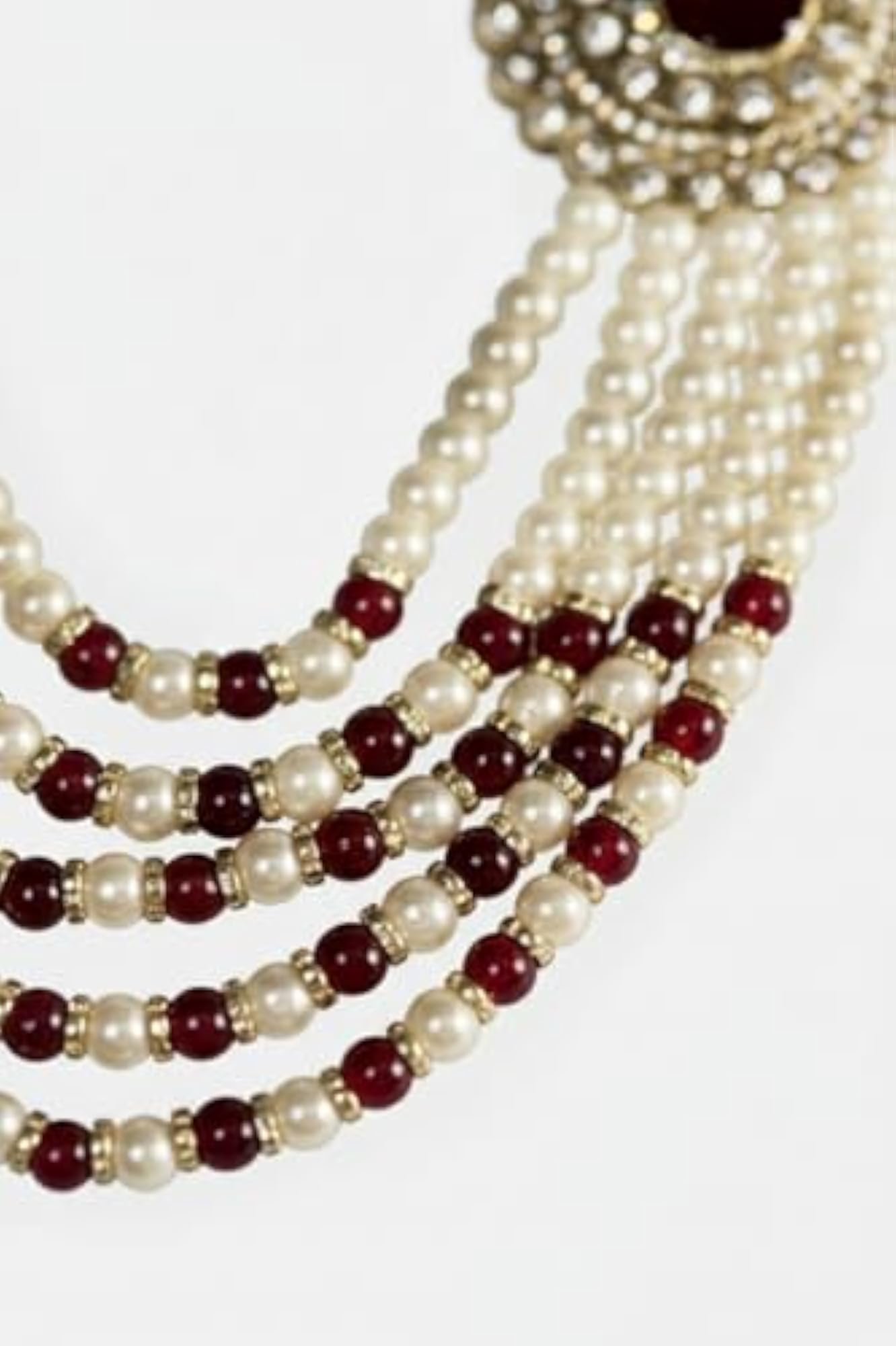 Royal Pearl Kundan Groom Mala, Multi-Strand Wedding Necklace