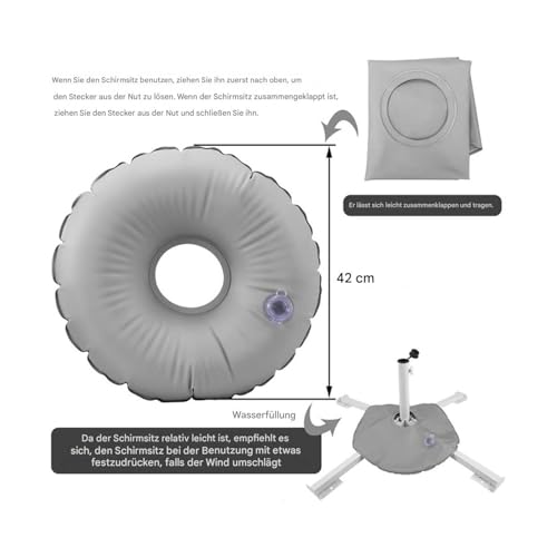 Support de parasol de plage universel et coupe-vent pour balcon ou jardin