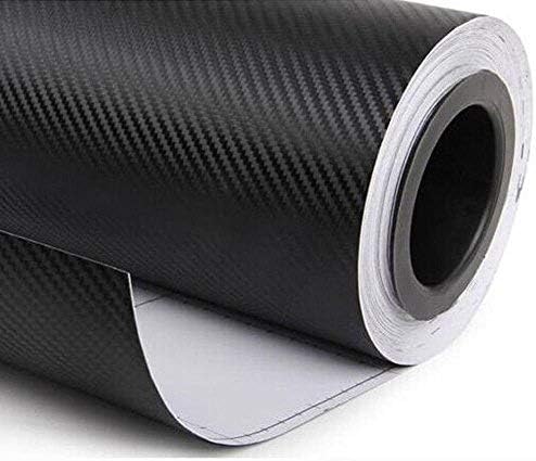 TOTAL HOME Stylish 50 cm X 508 cm 3D Black Carbon Fiber Vinyl Car Wrap Sheet Roll Film Sticker Decal Sales