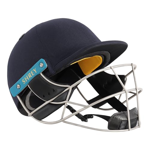Image of Shrey Master Class Air 2.0 Stainless Steel Batting Cricket Helmet for Men's (Navy, XL)