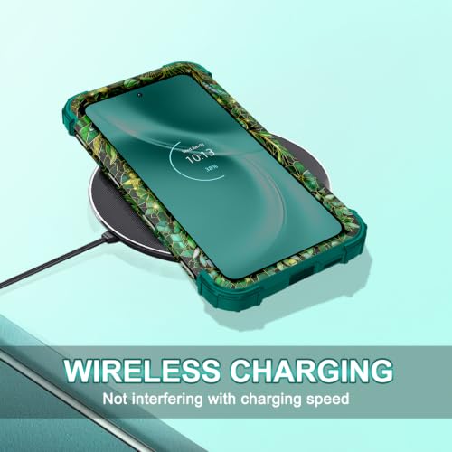Lamcase for Samsung Galaxy S26 Plus Case, 3-Layer Heavy Duty Protection (Hard PC+Soft Silicone Inner), Glossy Butterfly Printed Design Shockproof Rugged Phone Cover for Galaxy S26 Plus 5G, Deep Green by Lamcase - Used condition - Image 7