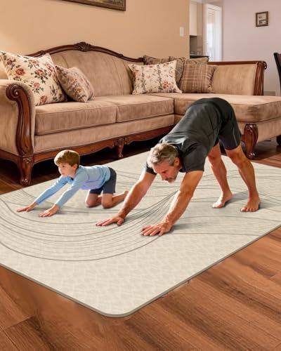 Image of Large Yoga Mat (75.5 inchx47.6 inchx0.4 inch)Extra Wide & Thick 10mm | Non-Slip Exercise Mat, High-Density TPE Mat for Yoga Pilates & Home Gym Workouts