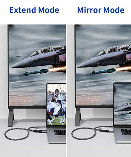 JSAUX 4K DisplayPort à HDMI Adaptateur de câble 10FT, DP à HDMI Vidéo masculine UHD 4K@30Hz/2K@60/1080P@120 Nylon DP à HDTV Cord unidirectionnel pour Dell, Projecteur, Bureau, AMD, NVIDIA, Lenovo, HP, ThinkPad