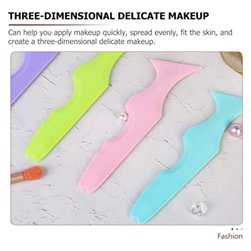 Herramienta maquillaje 3 plantillas cejas silicona miniatura 6