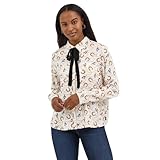 Wrangler Women's Neck Tie White Blouse White S