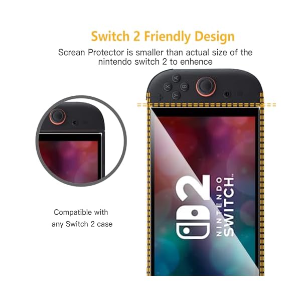 WFTE, 2-Pack Protector de Pantalla para Nintendo Switch 2 - Image 5