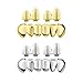 3Pieces Hip Hop Teeth Grillzs Set Street Styles Glossy Teeth Grillzs Set Upper and Lower Fit Hip Hop Fashion Brace HipHop