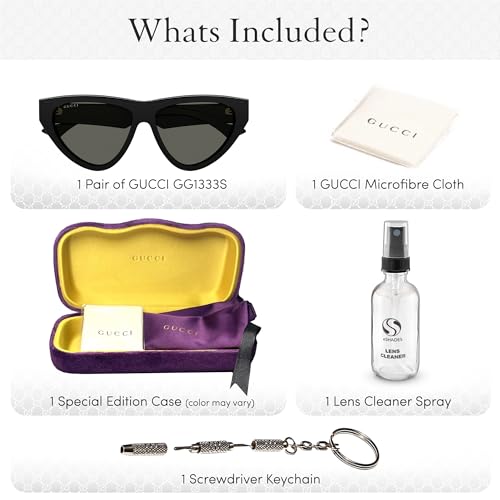 Gucci GG1333S Designer Cat-Eye Shape Women Sunglasses Eyewear with Non-Polarized Lenses - Epitome of and Style3