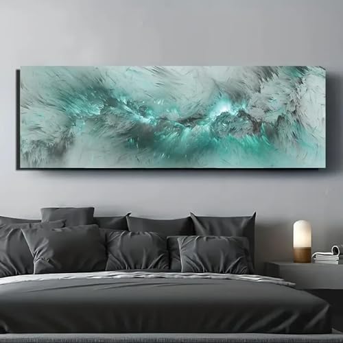 Affiche sur toile de nuage abstrait nordique 30x90cm avec cadre