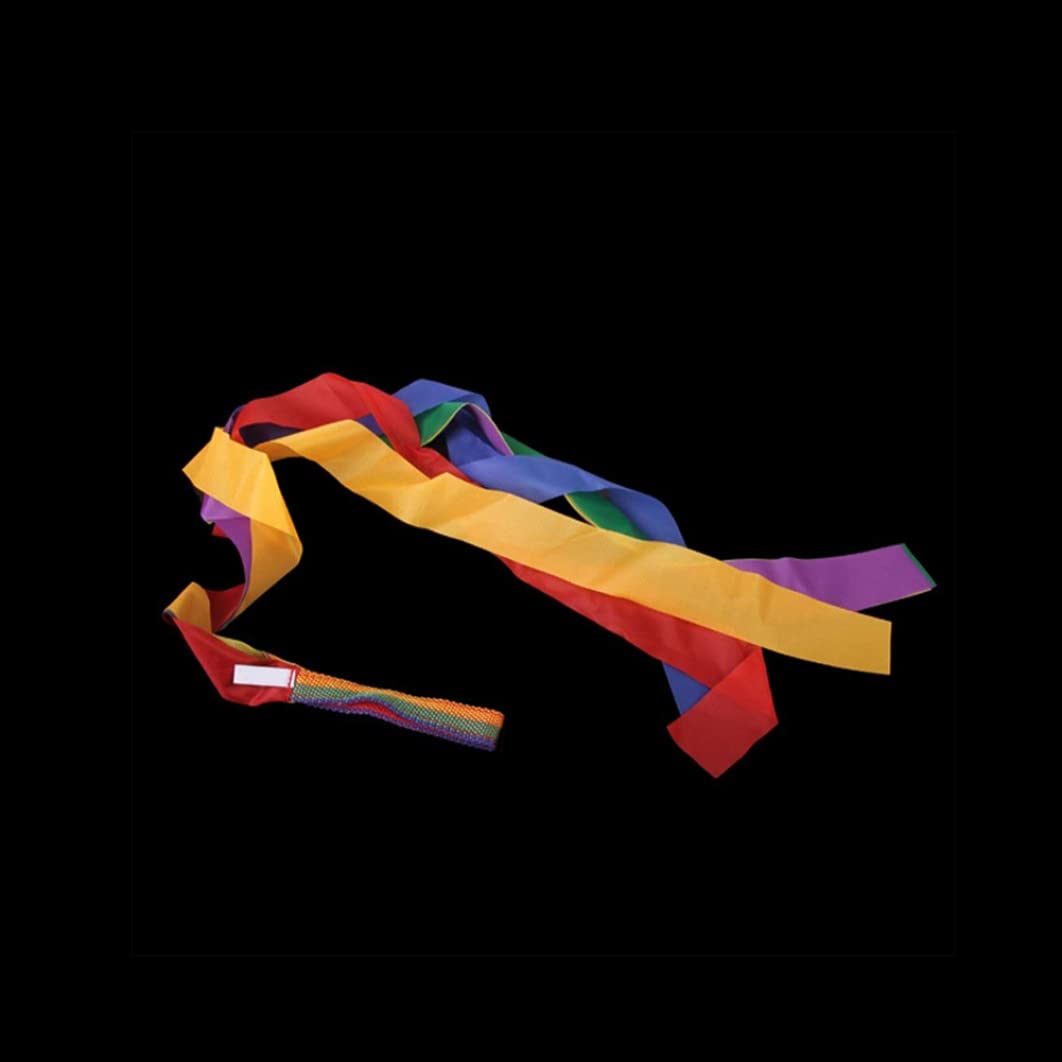 12pcs Children Children Hand Dance Ruban Bright Rainbow Streater Professional Gym Twirling Tools Ribbon Rythmique Professionnel