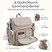 mommore Diaper Bag Backpack, Baby Bag with Waterproof Changing Pad and Stroller Straps for Toddler, Diaper Backpack for Mom Dads with Insulated Pockets & Pacifier Case, Baby Essential, Checkered Khaki