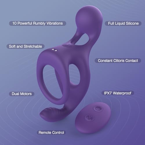 Image of Tracy's Dog Vibrating Cock Ring for Couple Play, Penis Ring Adult Sex Toys | Clit & Penis & Testicle Stimulation, Rumbly Vibration, Soft and Stretchable, Remote Control, Body-Safe Silicone, Waterproof