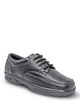 Dr Keller Men's Wide Fit Leather Shoe Black 10 UK