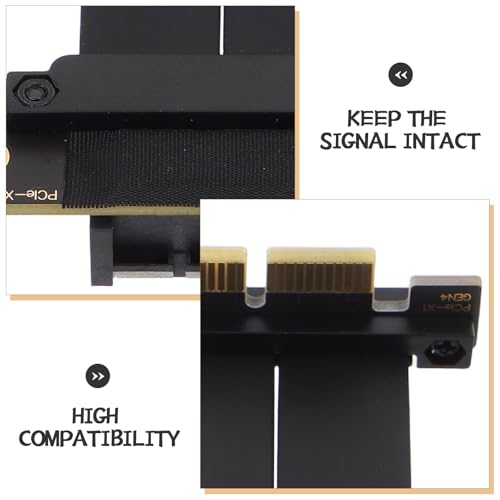 Cable PCIe 4.0 GPU negro para montaje vertical en chasis de ordenador 3