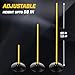 AKABIKE Agility Poles Set 6 Packs- Adjustable Height 5ft Soccer Training Poles with Heavy-Duty Rubber Base, Football Basketball Speed Drill Equipment for Indoor Outdoor Turf (Dog/Horse Compatible)