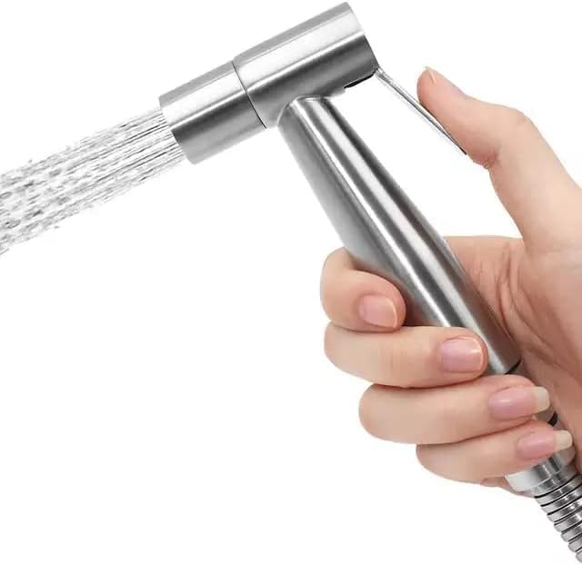 Stainless Steel Heavy Duty Health Faucet for Bathroom | Jet Spray for Toilet & Shower | Bathroom Bidet Spray | High Pressure Jet Spray for Toilet with Chrome Finish (1 pc Jett Gun Only)