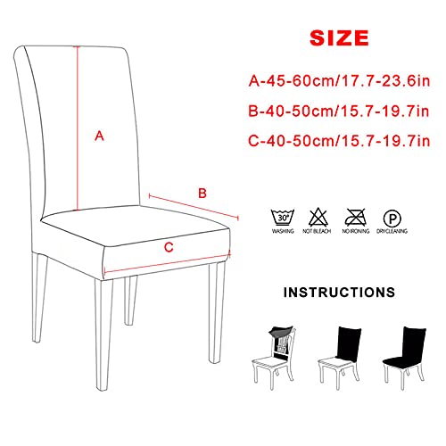 Housse de chaise extensible grise anti-tache lot de 6