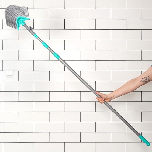 Vilde Teleskop-Staubbürste Teleskopbesen Eckbesen Spinnenfeger Spinnwebenreinigung dreieckig 140-327 cm