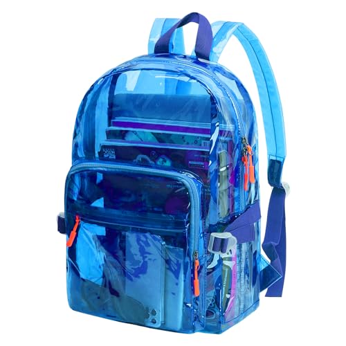 TINYAT Heavy Duty Clear backpack - See Through Transparent Daypack