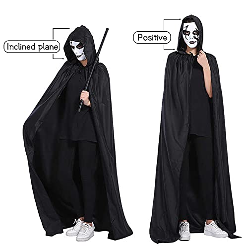 Wishstar Nero Mantello con Cappuccio，Halloween