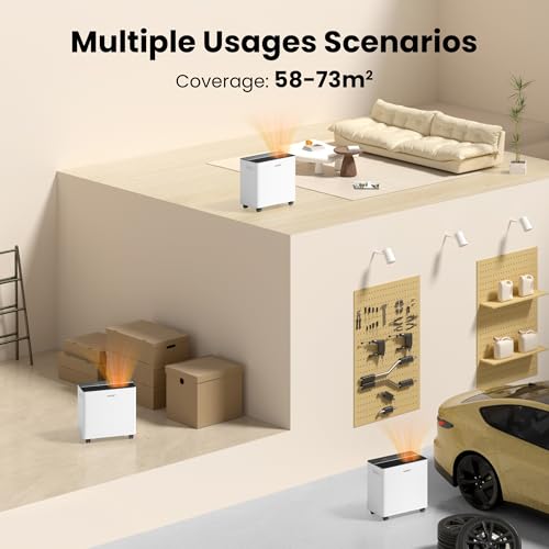 Déshumidificateur 30L COMFEE maison silencieux drainage continu application - 4