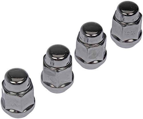 Dorman 711-205 Wheel Nut Chrome Acorn Bulge Seat 1/2-20 Compatible with Select Models, 4 Pack