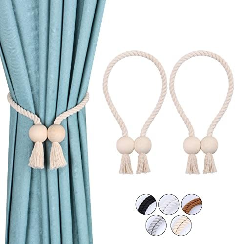 Lot De 2 Embrasses De Rideau Faites à La Main Avec Pompons, Cravates